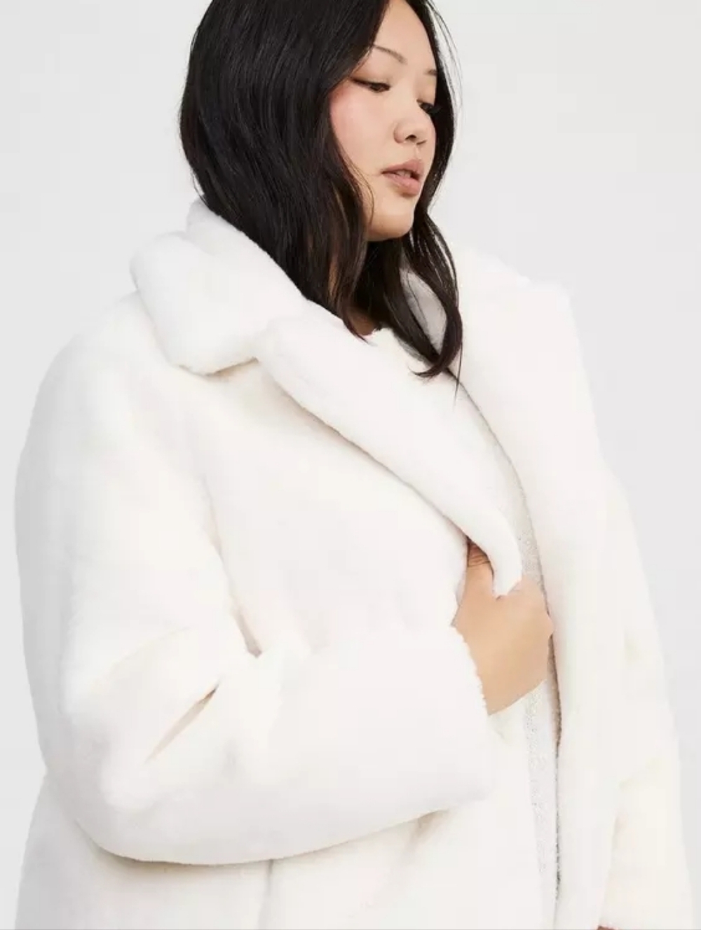 TORRID 4X Longline Faux Fur Coat Winter Luxe Glam Classy Elegant - Picture 4 of 7